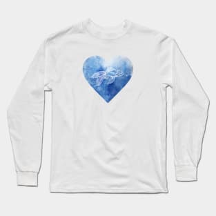 Fish in blue heart Long Sleeve T-Shirt